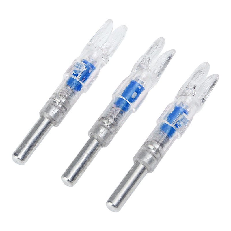 3PCS Archery Lighted Nocks Plastic Automatic with Switch 6.2mm Inner