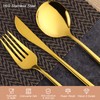 OIULO 30-Pieces Gold Flatware Set, Gold Silverware Set for 6,Tableware