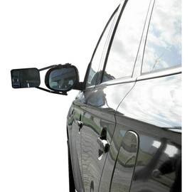 TOTMOX Universal Tow Mirror for Vehicle 1-Pack, Car Truck Trailer Mirror Extension Accessories Black Clamp-On Towing Mirrors Car Mirror Extender Clip on Mirror