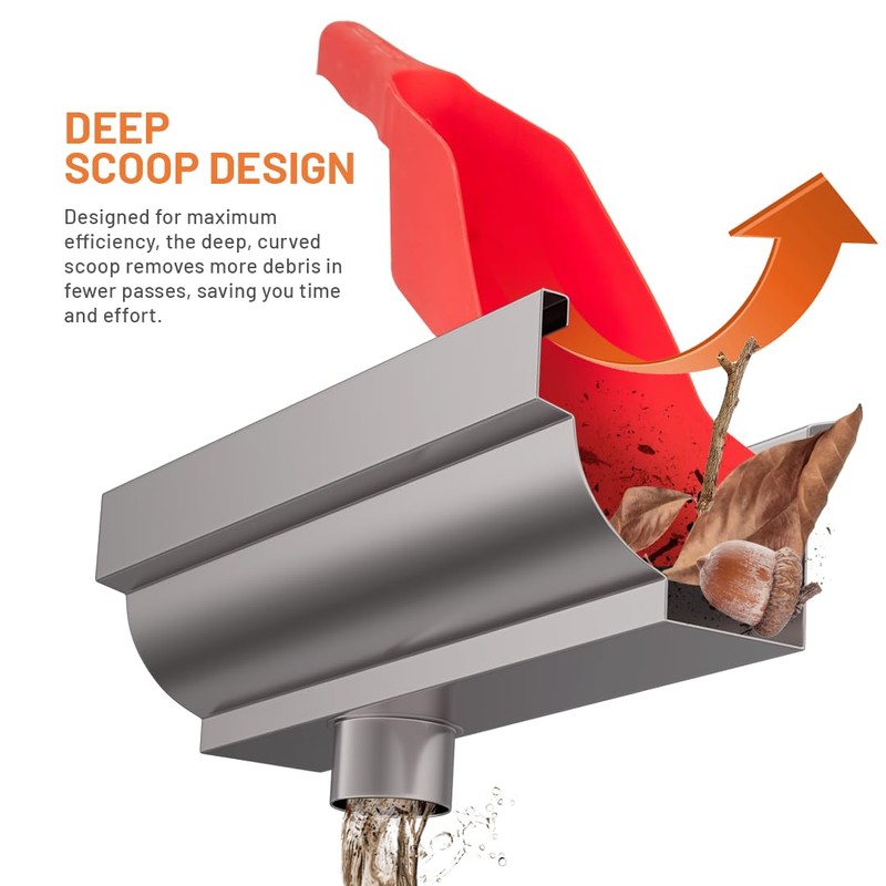 Gutter Scoop Cleaning Tools - Easy Removal of Leaves and