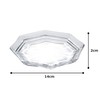 Mizusaki Glass MKG-218015 Tiered Octagonal Plate, Approx. 5.9 inches (15