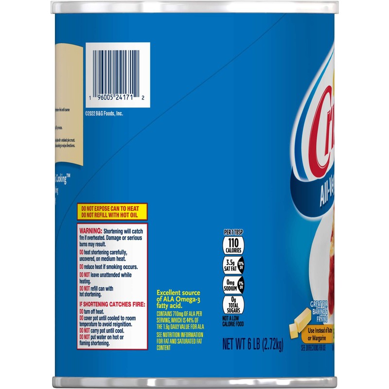 Crisco All-Vegetable Shortening, 6 Pounds