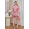 WJing Yi Jia Womens Pajama Sets 3Pcs Silk Satin Pajamas