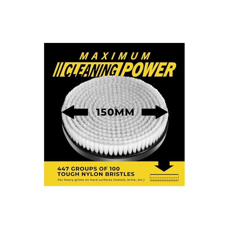 VViViD Drill Backing Plate + Power Scrub Brush Attachment, 150mm