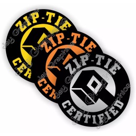 Unbranded/Generic 3pk Funny ZIP TIE Certified Hard Hat Stickers | Welding Toolbox Laborer Decals