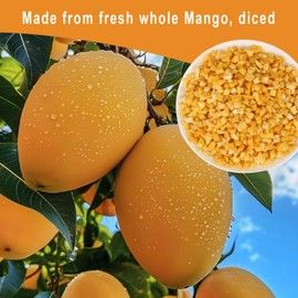 Freeze Dried Mango Diced, Freeze Dried Fruit, 7oz/200g Natural Dehydrated Mango, No Sugar Added, for Baking,Smoothie, Yogurt,Tea