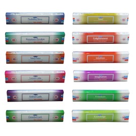 12 x 15g Variety Pack of Satya "Religious" and "Philosophy" series Incense