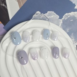 Milky Way One Drop Nail Tip Color Changeable - Square / 은하수 한 방울 네일팁  컬러변경 가능 - 스퀘어