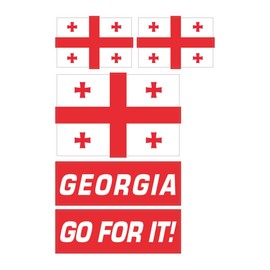 フェイスシール ジョージア 国旗＆メッセージ 3種5枚セット