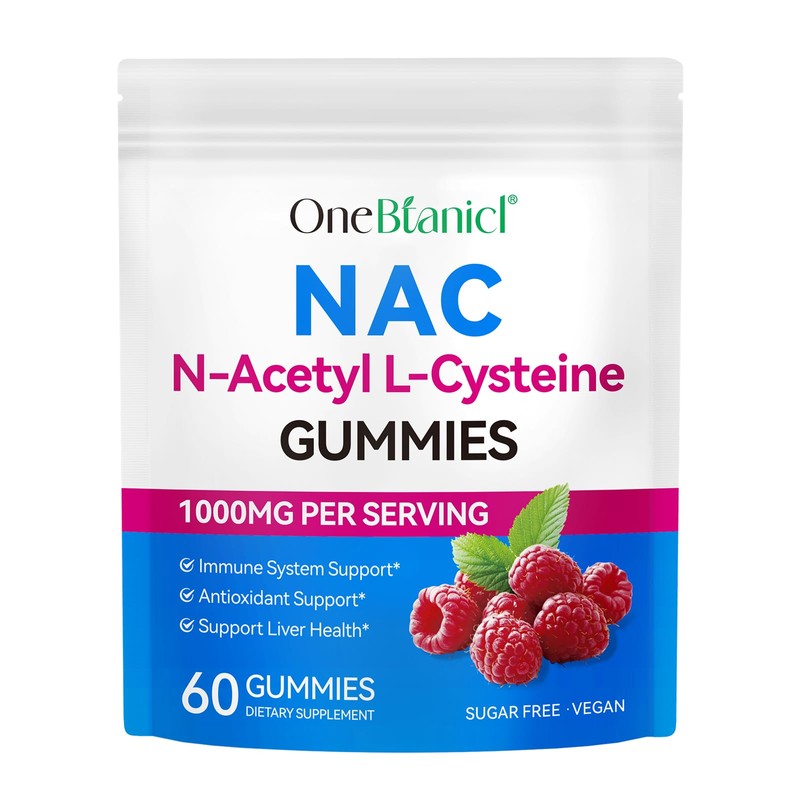 N-Acetyl L-Cysteine Gummies,1000mg NAC Gummies for Antioxidants & Immune Support,