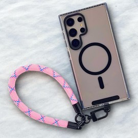 RATASK Wrist Strap Lanyard, Rope Lanyard Wrist Strap for Mobile Phones, Cameras, Keyring, Keychain,Mobile Accessory Pendant (Pink)