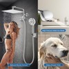 12" All Metal Shower Head, High Pressure Rainfall Shower Head/Handheld