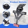 LYPPUL Motorcycle Number Plate Holder, Universal Number Plate Holder, Adjustable