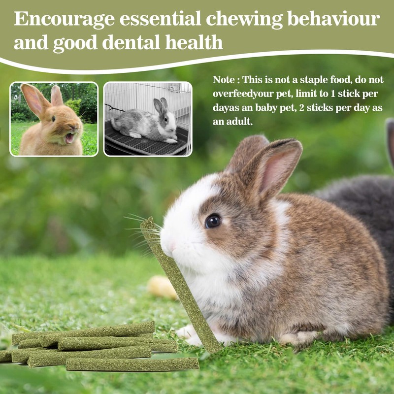 Sukh 300g Rabbit Toys - Natural Timothy Hay Sticks, Apple