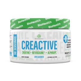 BioHealth Nutrition CreActive Creatine HCL + Nootropic + Nitric Oxide - Supports Muscle Performance, Cellular Energy Production & Cognitive Function (Unflavored)
