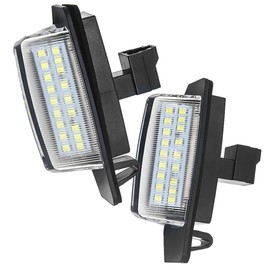 KACEPAR 2pcs Clear Lens White Light License Plate Tag Light, 2008-up Compatible with Mitsubishi Lancer Sportback (EUR) [CX0#], 2x18-LEDs License Plate Light Tag Lamp
