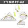 Set of 4 Flexible Set Square with Handle, 16 cm