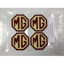 ZT ZR ZS OEM Style Burgundy & Cream Alloy Wheel Centre Cap Badges (OCT45mm)