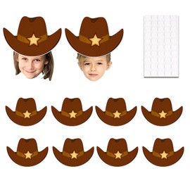 50 Pcs Western Cutouts for Classroom Decor 6.42 x 4.4 inch Cowboy Cowgirl Hat Paper Cutouts Rodeo Party Bulletin Board Decorations Wild West Themed DIY Craft Materials of Back to School