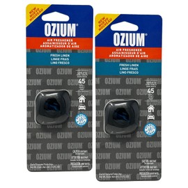 Ozium Membrane Car Vent Clip AC Air Fresheners Car Air Freshener and Car Odor Eliminator (Fresh Linen, 2 Packs)
