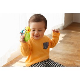 SASSY TYSA80746 Teething Rattle, Link Along Ladybug (0 Months and Up), Refrigerator, Cool to Touch
