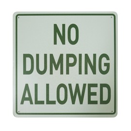 BTHUKO 12" x 12" No Dumping Allowed Hwy Sign