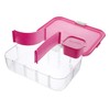 PackIt Flex Bento Food Storage Container, Ripe Raspberry, Shatterproof Crystal