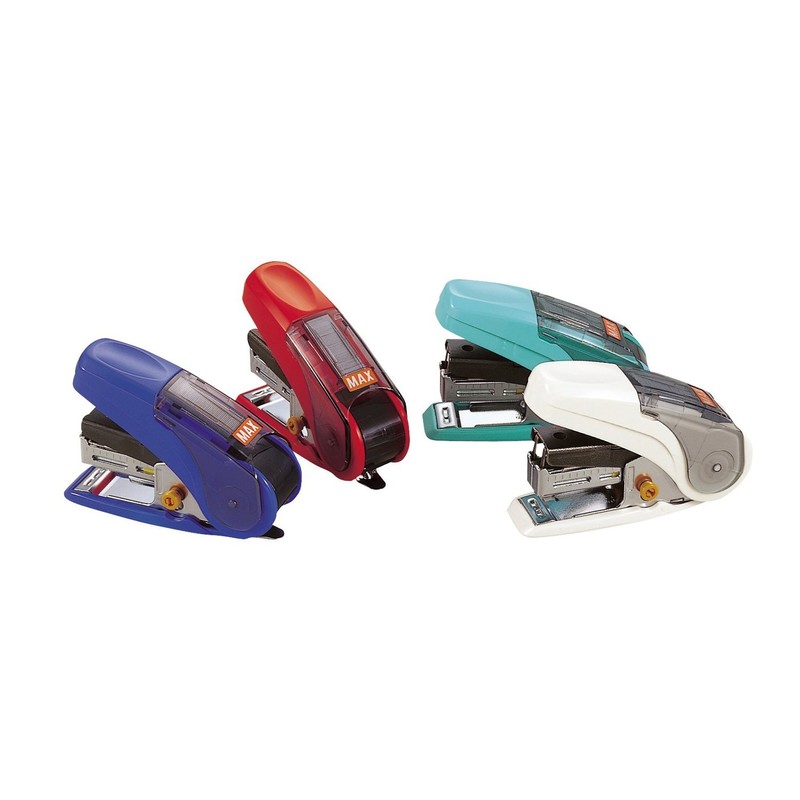 Max HD-10NLK/W Sakuri Stapler, 20 Sheets, Holds 100 Spare Needles,