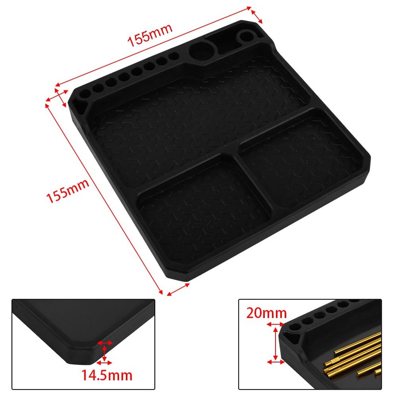 ZIJOT Silicone Tool Tray, Parts Tray Organizer with Tool Stand