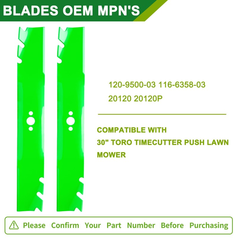 JSXDNWYJ 120-9500-03 116-6358-03 20120 20120P Timemaster 30 inch Mulching Blades