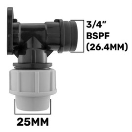 Wall Flange Kit 25mm MDPE Set Connectors - Designed for Secure and efficient Connections with 25mm MDPE Pipes. (25mm MDPE Valve)