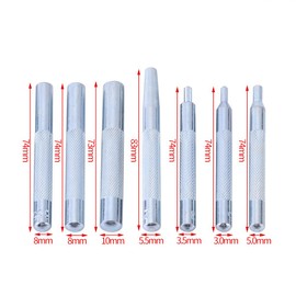 11 pcs/Set DIY Leathercraft Die Punch Snap, Rivet Setter Tool with Base for Punch Hole and Install Rivet Button