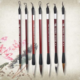 7 Piezas Pincel De Escribir, Practicar Caligrafía En Tela De, El Pincel De Caligrafía Es Tipo De Herramienta Tradicional De Escritura En, Pincel De Escritura De Pelo De