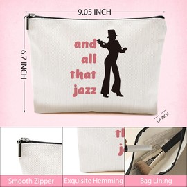 BARREEMO Jazz Dancer Gifts Dance Makeup Bag for Competition Dance Recital Gifts for Girls Birthday Christmas Gifts for Dance Teams Dance Lover Teacher Dance Stuff Cosmetic Bags