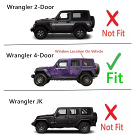 NAGD Fits 2018-2024 Jeep Wrangler 4 Door Driver Left Side Quarter Glass