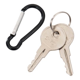 2 PCS CH751 Replacement Keys with Keychain Universal Fitment for RV Compartments Campers Cabinet Door Hatch Locks Carts T-Handles Shells Tool Boxes Trash Laundry Chutes Sprinkler Controllers