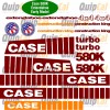 Case 580K Super K Backhoe Decals - Regular or Extendahoe