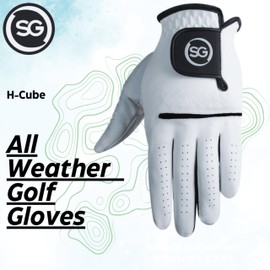 H-Cube All-Weather Microfiber Golf Gloves Men Right Handed Golfer Medium Pack of 3
