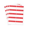 Besttile 1 X 2 Inch White and Red Expiration Date