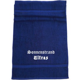 ShirtShop-Saar Sonnenstrand Ultras; Städte Badetuch, dunkelblau