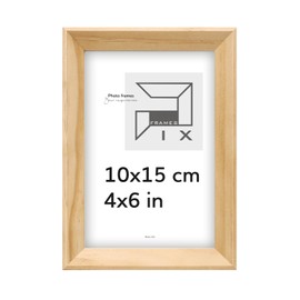 Pix FRAMES Picture Frame 10 x 15 cm - Magic Nature Collection - Wooden Photo Frame - Frame with Plexiglass Panels - Frame for Hanging and Standing - Modern Photo Frame - Natural Colour