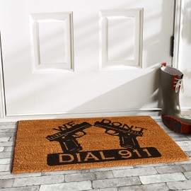 Calloway Mills 121511729 Dial 911 Doormat, 17" x 29", Natural/Black