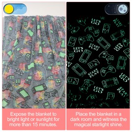 Cuddly blanket for children, luminous in the dark, cuddly blanket, gifts for boys, children, super soft and warm blanket