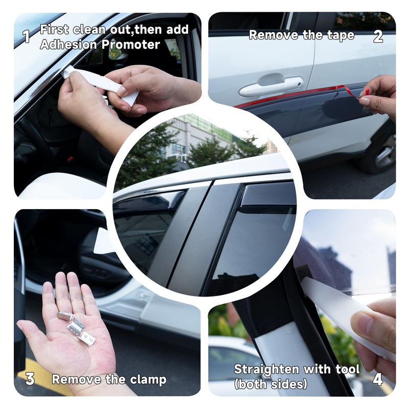 DORENA in-Channel Rain Guards Window Visors Fit for Hyundai Tucson