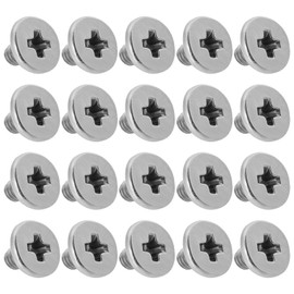 Be In Your Mind 20pcs M.2 SSD Wireless Network Card Solid State Drive Computer Case Stainless Steel Cross Screw M2x2.5mm Diameter 4.5mm Compatible with Dell Silver