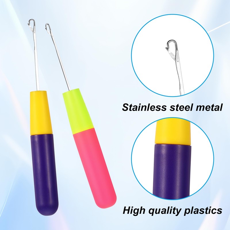 2 Packs Latch Hook Crochet Needle Latch Hook Tool, Latch