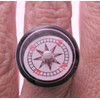 Working Which Way Do We Go Compass Silverplated Adjustable Ring