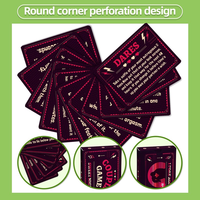 TNCDJKPA Sweet Night Couples Games Cards for Adults, Truths Dares