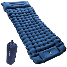 SUKUMOPRO Inflatable Mat, Camping, Thick, Disaster, Evacuation, Foot Pump, 60 Seconds Inflatable, 3.9 inches (10 cm) Thick, For Outdoor Live Cherry Blossom Viewing, Foot Stomp Type, Infinite