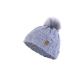 Von Dutch Grey Fur Custom Think Wool Pom Hat - Mens, gray